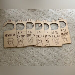 Wooden Baby Closet Dividers Dog Themed